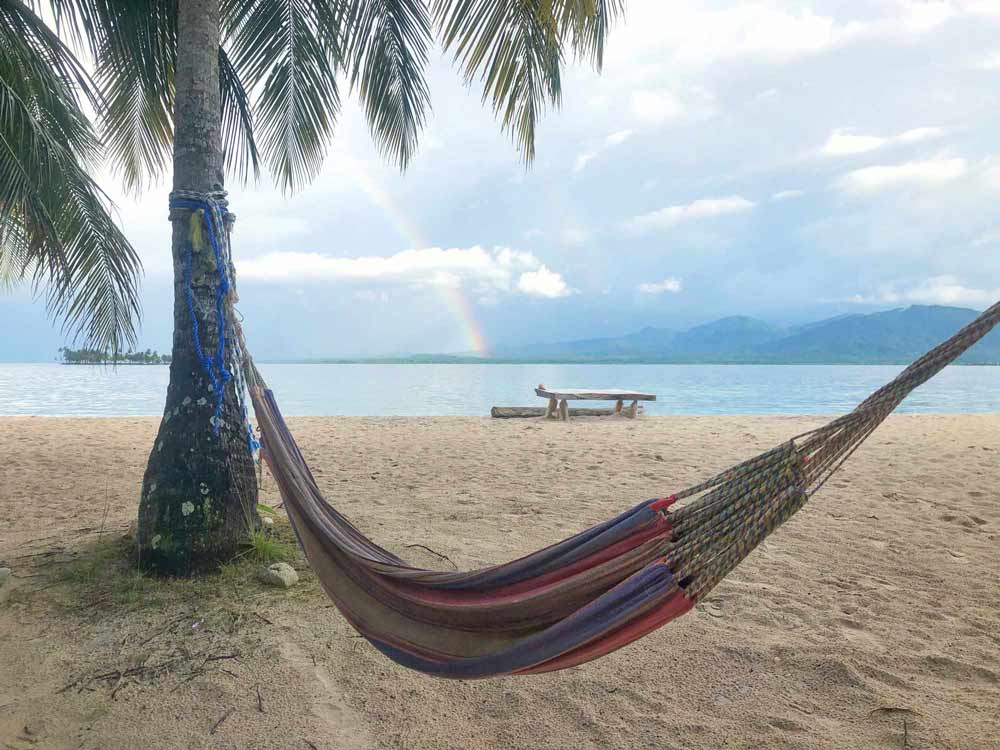 chilling at hamaca in san blas islands