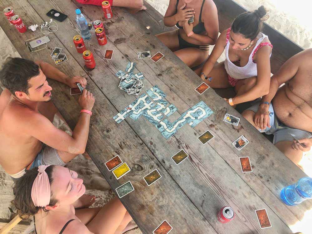 Card games in San Blas Islands Panama
